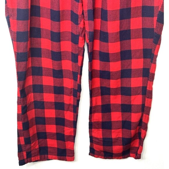 J. Crew Pajama Sleep Pants Red/Black Buffalo Plaid Check Flannel Mens Size XL - Picture 4 of 7